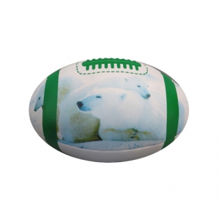 Leather soft toy rugby ball 