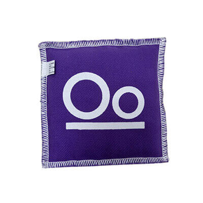 New canvas stuffed purple letters foot bag