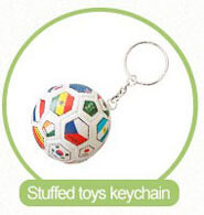 stuffed ball keychain