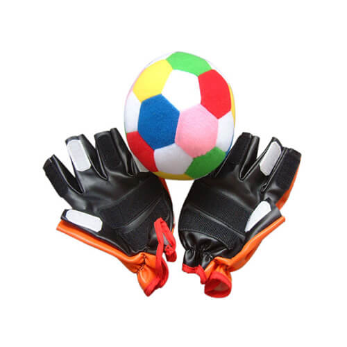 Leather soccer ball glove