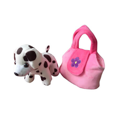 stuffed dog handbag