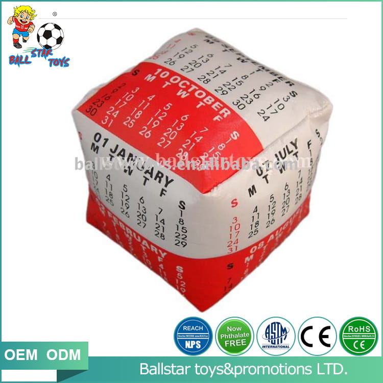 Phthalate free PVC stuffed calendar cube