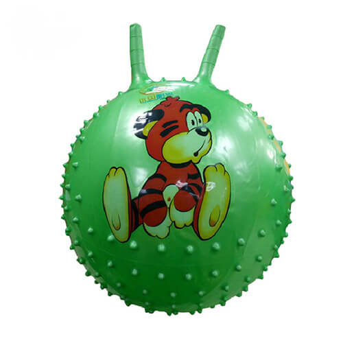 cartoon bouncy ball with handle 